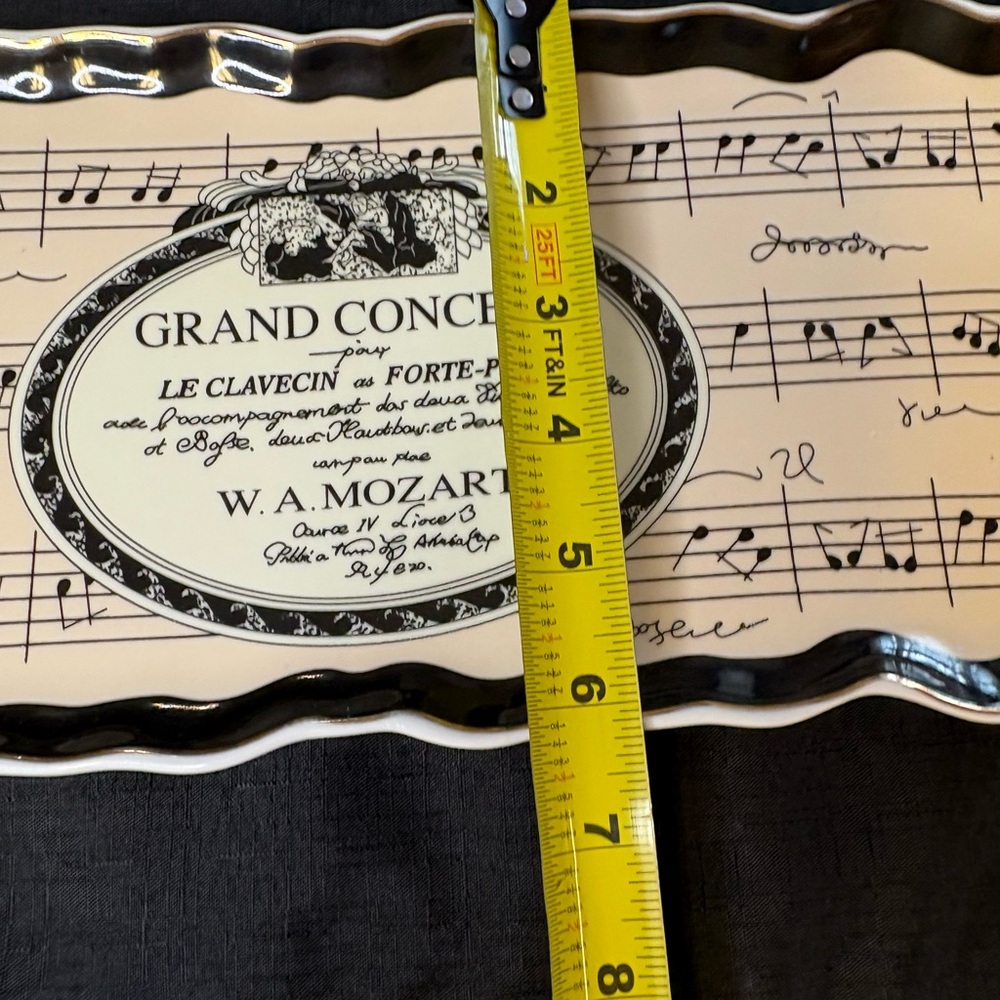 Decorative Ceramic Serving Platter Featuring Music Theme “Grand Concert” - Picture 9 of 9